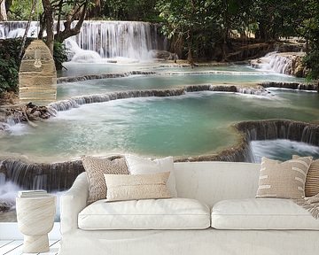 Waterval cascades in Laos van Ryan FKJ