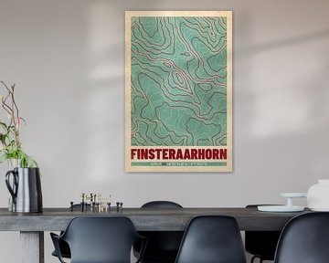 Finsteraarhorn | Landkarte Topografie (Retro) von ViaMapia