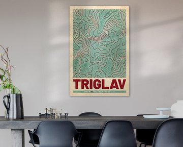Triglav | Topographic Map (Retro) by ViaMapia