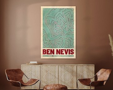 Ben Nevis | Landkarte Topografie (Retro) von ViaMapia