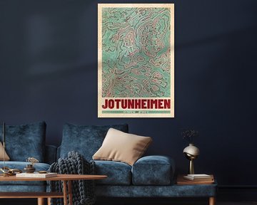 Jotunheimen | Topographie de la carte (Retro) sur ViaMapia