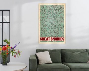 Great Smoky Mountains | Kaart Topografie (Retro) van ViaMapia