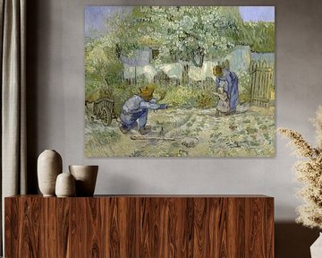 De eerste stapjes, naar Millet, Vincent van Gogh, 1890