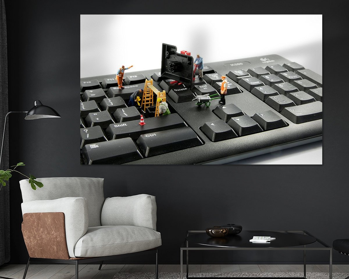 Voorbeeld van het werk in een kamer
