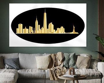 die New Yorker Skyline der Stadt