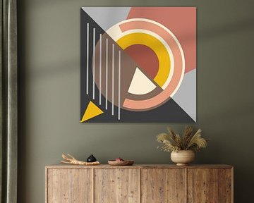 Modern Geometric abstract van Thea Walstra