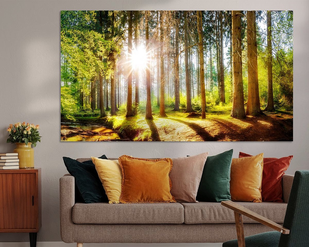 Voorbeeld van het werk in een kamer