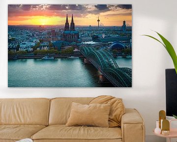 Sonnenuntergang in Köln von Martin Wasilewski