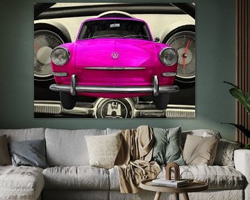 VW 1500 in roze van aRi F. Huber