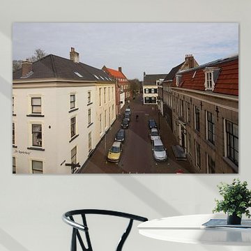 straatgezicht in Tiel van bovenaf