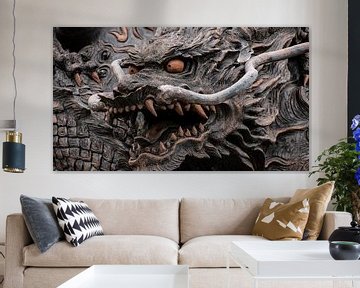 Beeld draak - Dichtbij