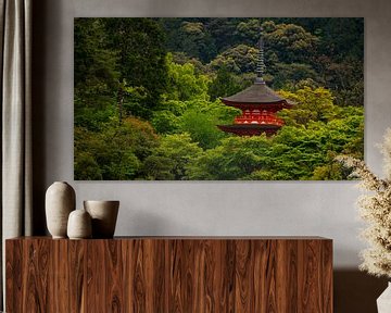 Japanese temple in the forest by Maikel van Maanen