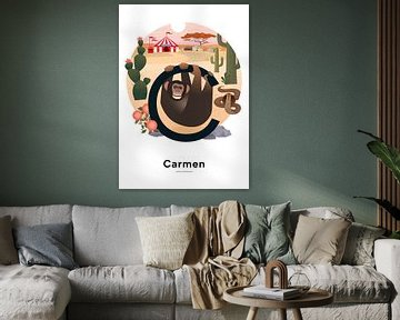 Carmen name poster by Hannah Barrow