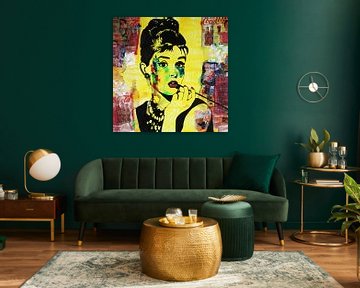 Audrey Hepburn "Soda" van Kathleen Artist Fine Art