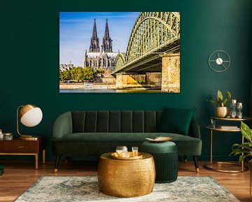 La cathédrale de Cologne sous le soleil sur Günter Albers