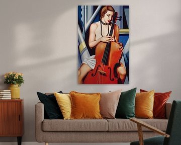 Woman with Cello von Catherine Abel