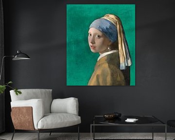 Meisje met de parel, groen - Johannes Vermeer