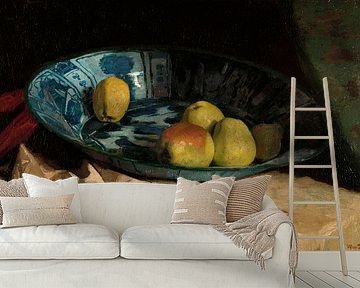 Still Life with Apples in a Delft Blue Bowl, Willem de Zwart
