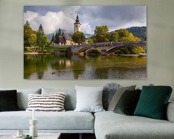 Church at Lake Bohinj, Slovenia by Adelheid Smitt