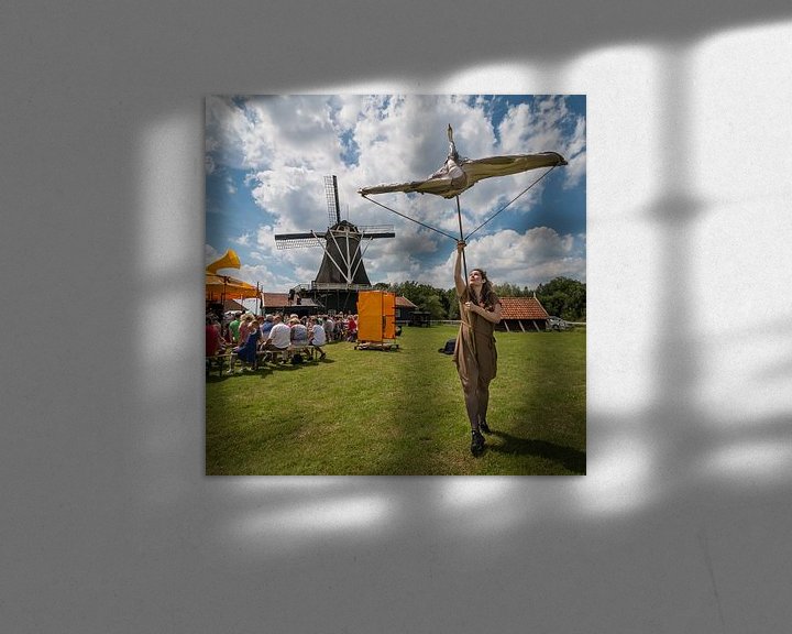 Sfeerimpressie: Vierkaant beeld van Bolwerksmolen bij Deventer tijdens een evenement van VOSbeeld fotografie