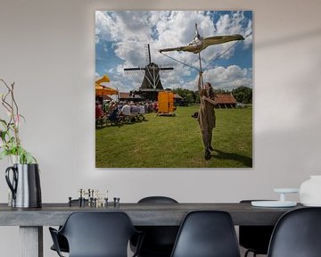 Square image of Wind Mill near Deventer during an event