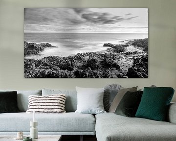La côte de la Grande Canarie en noir et blanc sur de Roos Fotografie