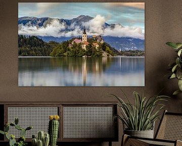 Le lac de Bled en Slovénie sur Adelheid Smitt