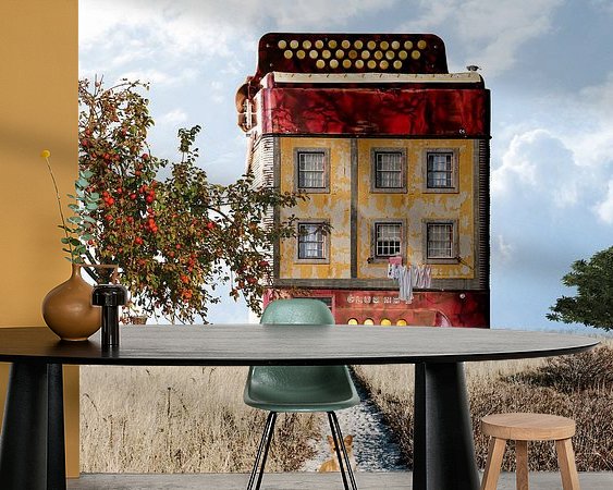 Voorbeeld van het werk in een kamer