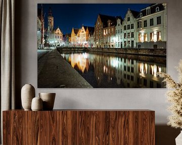 Spiegelrei by Night - Brugge van Thijs van Beusekom