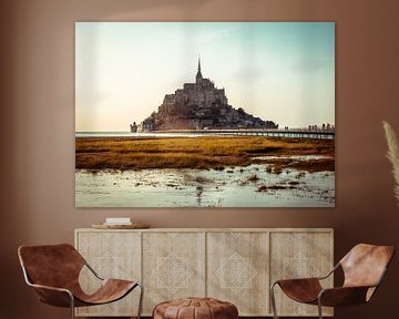 Coucher de soleil au Mont St Michel sur Thijs van Beusekom