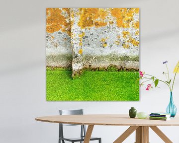 Rouille abstraite avec de l'herbe sur Hans Kwaspen