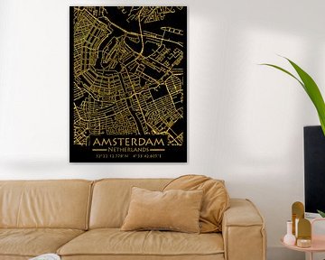 Amsterdam Niederlande City Map von Carina Buchspies