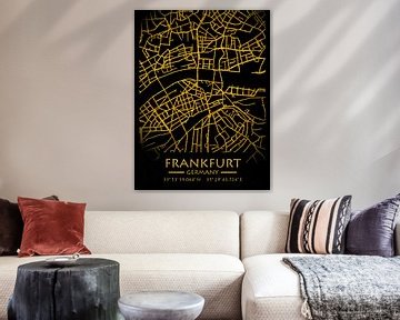 Carte de la ville de Francfort en Allemagne sur Carina Buchspies