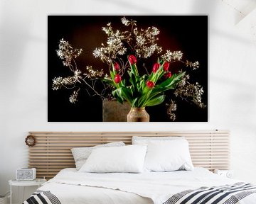 Nature morte avec tulipes et fleurs