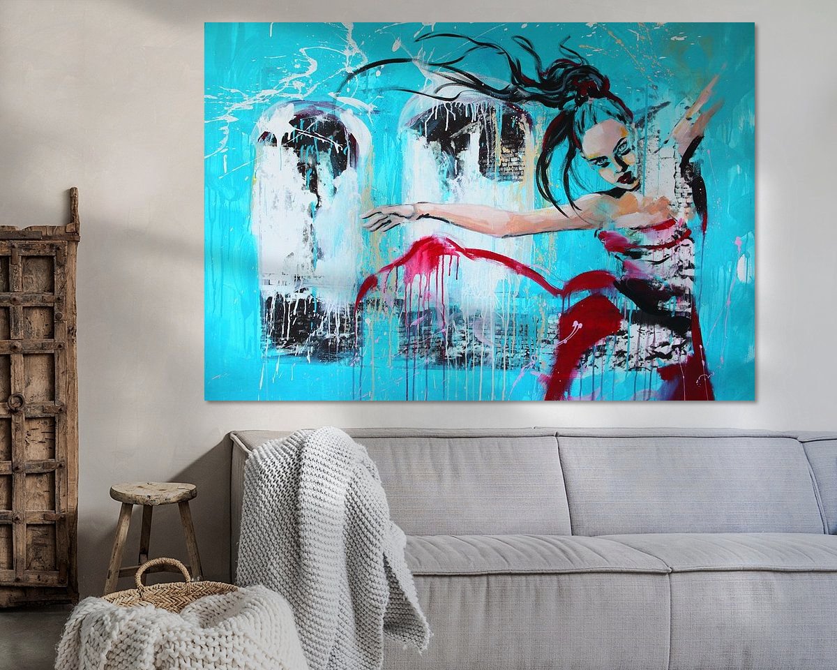 Voorbeeld van het werk in een kamer