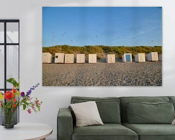 Stands de plage sur la plage d'Oostkapelle sur Oostkapelle Fotografie