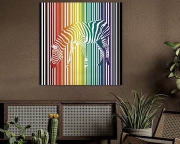 Regenbogen-Zebra von Bianca Wisseloo