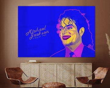 Popart afbeelding van Michael Jackson van Atelier Liesjes