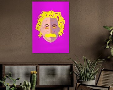 Image popart d'Albert Einstein sur Atelier Liesjes