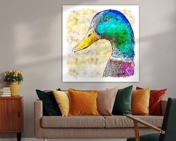 Duckface (watercolor painting) by Art by Jeronimo