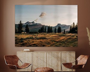 Yosemite Zonsondergang (Tuolumne Weiden) van Arthur Janzen