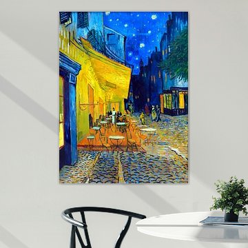 Caféterras bij nacht - Vincent van Gogh -1888 van JW Does