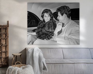 Liz Taylor with her husband Eddie Fisher sur Bridgeman Images