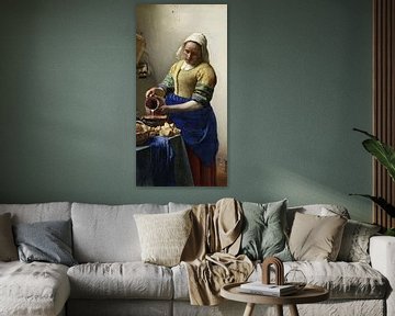 The Milkmaid, Johannes Vermeer (vertical crop) by Details of the Masters