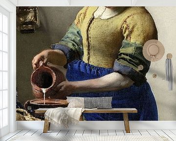 Melkmeisje, Johannes Vermeer van Details van de Meesters