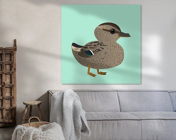 Voorbeeld van het werk in een kamer