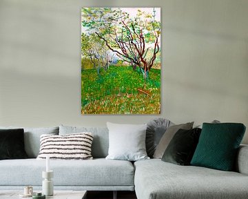 De bloeiende boomgaard - Vincent van Gogh - 1888