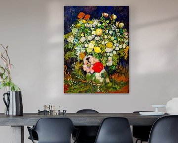 Boeket met bloemen in een vaas - Vincent van Gogh - 1890