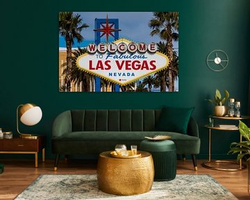 Schild Las Vegas - Willkommen im fabelhaften Las Vegas von Keesnan Dogger Fotografie