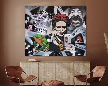 Frida, Modern eigentijdse mural van Atelier Liesjes